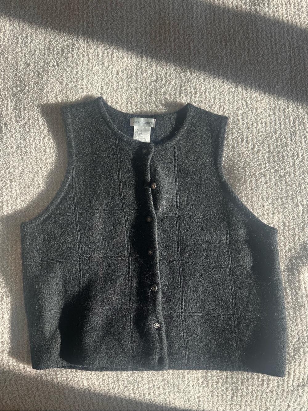 Pierre Cardin Black Button-Front Kids Vest